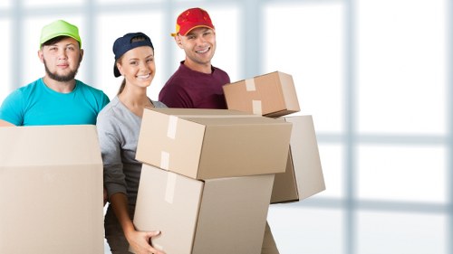 Packing supplies and organised boxes for Falconwood removals