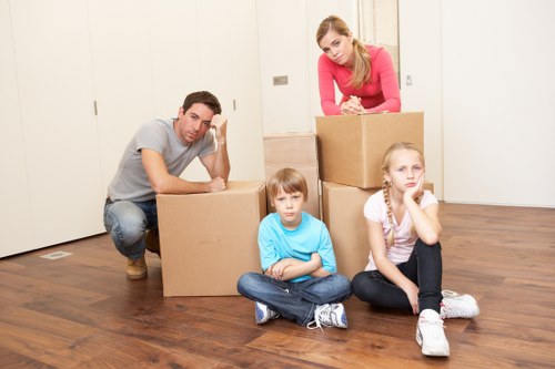 Careful packing boxes for a small removal service